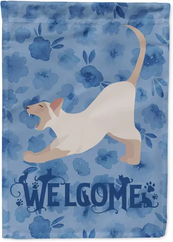 Vista 40 de Caroline's Treasures CK5005GF Bandera de bienvenida de gato abisinio para buzón, bandera decorativa para patio exterior, obras de arte de patio