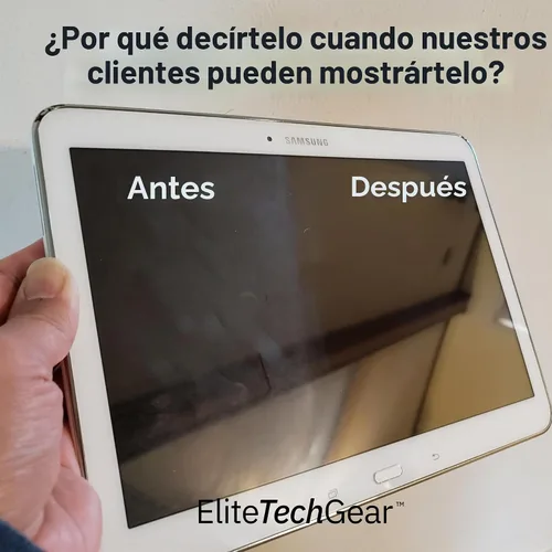 Vista 7 de Elite Tech Gear Kit de Cuidado Óptico, de Pantalla y Lentes - Aerosol de 3 Piezas (2x4oz+1oz) con 2 Paños de Microfibra - Solución para Anteojos Sin