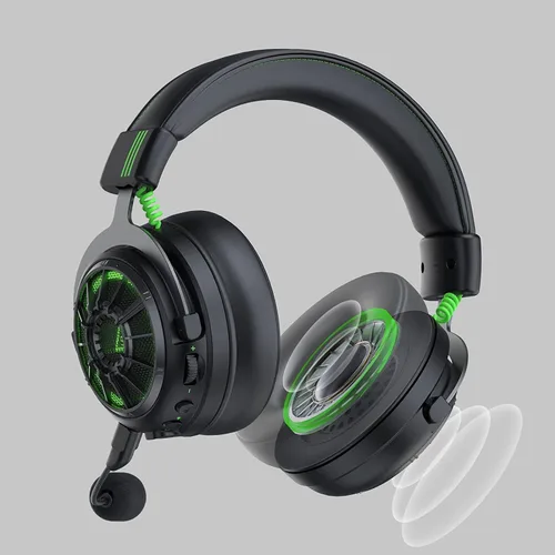 Vista 5 de EKSA StarEngine Pro - Auriculares para juegos de PC, sonido envolvente 7.1 para PS4 PS5 Xbox, micrófono inteligente con cancelación de ruido