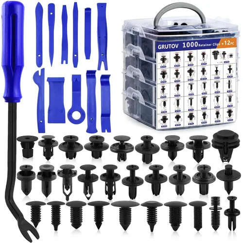 Vista 9 de Clips de Coche Remaches de Plástico Clips Retenedores de Escudo de Parachoques 800PCS Kit de Sujetadores de Árbol de Navidad para Coche Tamaños Más