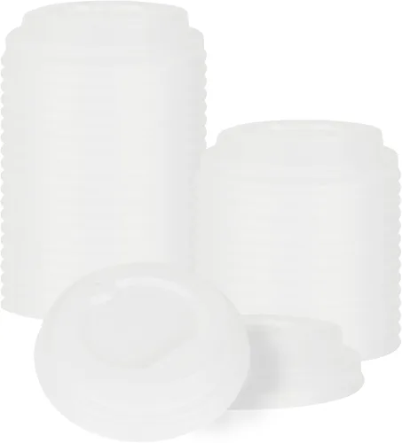 Vista 2 de Solo tapas: tapas de taza de café compostables Basic Nature, 500 tapas desechables para tazas de bebidas calientes. Las tazas se venden por