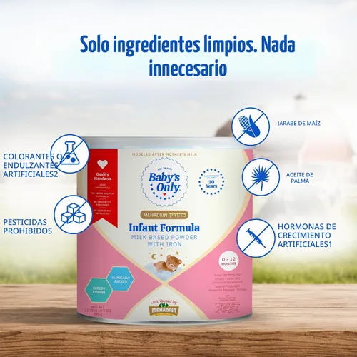 Vista 5 de Baby's Only Baby Formula - Fórmula infantil de nutrición completa, polvo a base de leche con hierro, vitamina E, vitamina D, fórmula infantil fácil