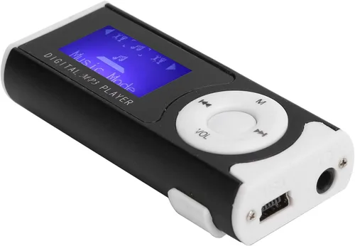 Vista 5 de Reproductor de MP3, soporte para reproductor de música 16 GB, tarjeta de extensión LCD, reproductor de música digital portátil con cable USB