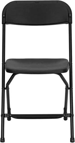 Vista 8 de TentandTable Sillas plegables apilables de plástico de polietileno resistente, color negro, para eventos, banquetes y bodas, capacidad de 700