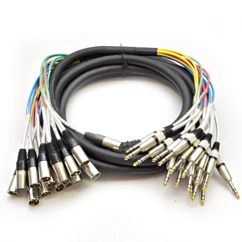 Vista 4 de Seismic Audio - SAXT-16x10M - 16 canales 10' XLR macho a 1/4" TRS Snake Cable