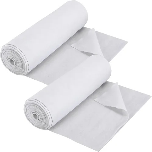 Vista 8 de Vincreem 2 rollos de algodón de bateo de 12 x 10 yardas, suministros de costura para edredones perforados con agujas, proyectos de bricolaje