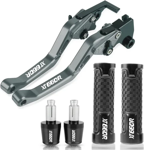 Vista 12 de Palancas de freno Accesorios de motocicleta CNC Palancas de embrague de freno Manillar Manillar Agarres extremos para Yamaha XT660R XT 660R