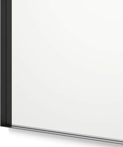 Vista 3 de Better Bevel - Espejo rectangular enmarcado de 24 x 36 pulgadas, espejo de pared de baño, fabricado en Estados Unidos, marco de acero, acabado negro