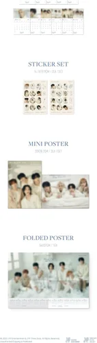 Vista 6 de [Seguimiento acelerado] Stray Kids 2024 Season's Greetings Día perfecto con paquete SKZ+Calendario de escritorio+Diario+Folleto+Tarjeta fotográfica
