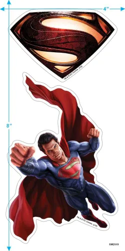 Vista 3 de Popfunk Camiseta negra clásica de Superman Man of Steel Movie Grey Shield