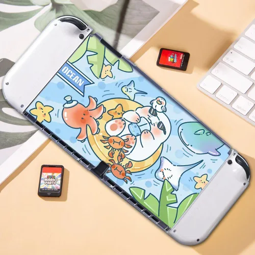 Vista 8 de PERFECTSIGHT Funda protectora compatible con Nintendo Switch OLED Funda antiarañazos a prueba de golpes para NS Switch y Joycon, bonita carcasa