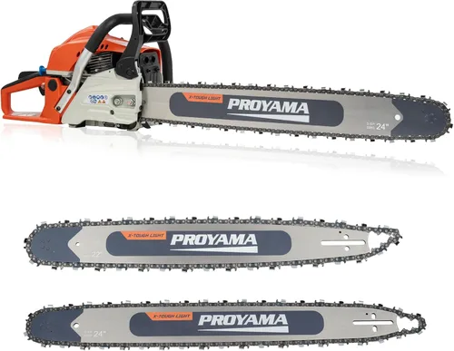 Vista 11 de PROYAMA 58CC motosierra de gas de 2 ciclos, motosierra de 16 pulgadas con asa superior, motosierra de gasolina de 20 pulgadas para cortar madera