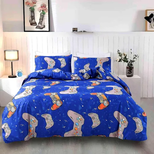 Vista 9 de SDIII Juego de funda de edredón de 3 piezas, color azul claro, 1 funda de edredón y 2 fundas de almohada, microfibra de primera calidad, funda