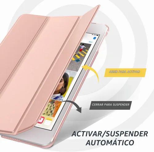 Vista 5 de MoKo Funda para iPad mini 5 2019/Mini 4 2015 (5ta/4ta Generación 7.9 pulgadas), funda delgada y ligera con soporte, con protector traslúcido