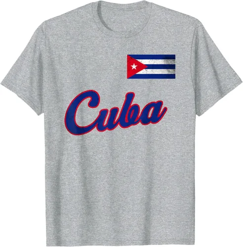 Vista 5 de Camiseta cubana con bandera de béisbol de Cuba 2023, Negro