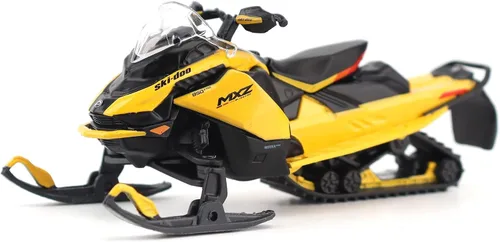 Vista 4 de Diecast Masters BRP 1:32 MXZ Blizzard (Segmento de sendero) + MXZ 120cc (modelo infantil), amarillo neón