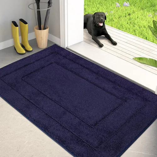 Vista 28 de PURRUGS Tapete para puerta que atrapa la suciedad, 20 x 31.5 pulgadas, antideslizante, lavable a máquina, tapete de entrada para perro, tapete
