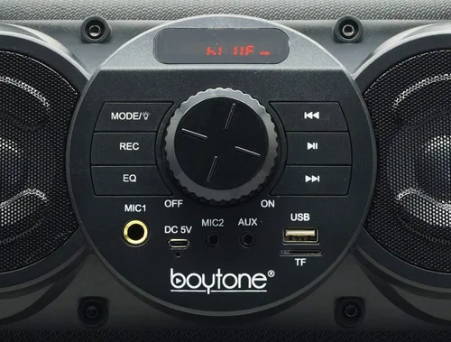 Vista 8 de Boytone BT-18BK Altavoz portátil Bluetooth Boombox, interior/exterior, sonido fuerte, graves más profundos, ecualizador, subwoofer de 5 pulgadas