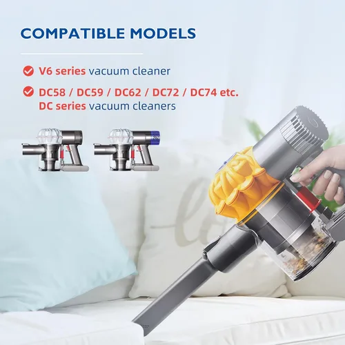 Vista 7 de Cubierta trasera del motor + poste HEPA y prefiltro + cubierta de escape compatible con Dyson V6 DC58 DC59 DC62 DC72 DC74 SV03 SV04 SV05 SV06 SV07