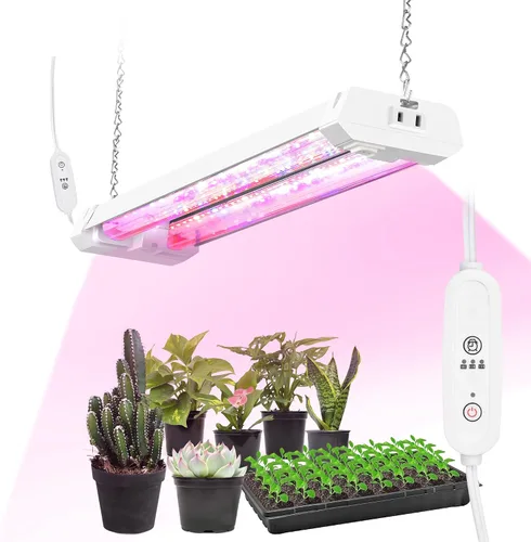 Vista 11 de Hlite Lámparas de cultivo de plantas ajustables de espectro completo de 16 pulgadas, luces de cultivo enlazables para plantas de interior, diseño