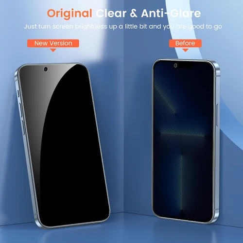Vista 4 de Fotbor Protector de pantalla de privacidad para iPhone 13 Pro con protector de lente de cámara [2 + 2 unidades], con kit de fácil instalación
