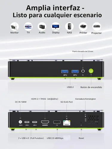 Vista 8 de GMKtec Mini PC K13 Intel Ultra 7 256V SK Hynix LPDDR5 8533 MT/s