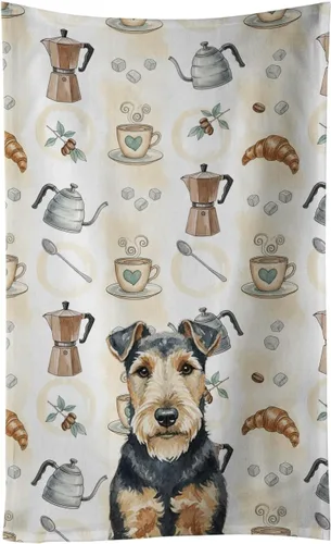 Vista 230 de Caroline's Treasures Afghan Hound - Toalla de cocina para barra de café, terciopelo frontal y lazo de algodón, lavable a máquina Sabueso afgano