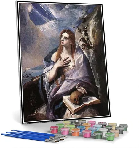 Vista 6 de Kits de pintura por números para adultos y niños festín en la casa de Simón Pintura por El Greco DIY pintura al óleo por números Kits de pintura por