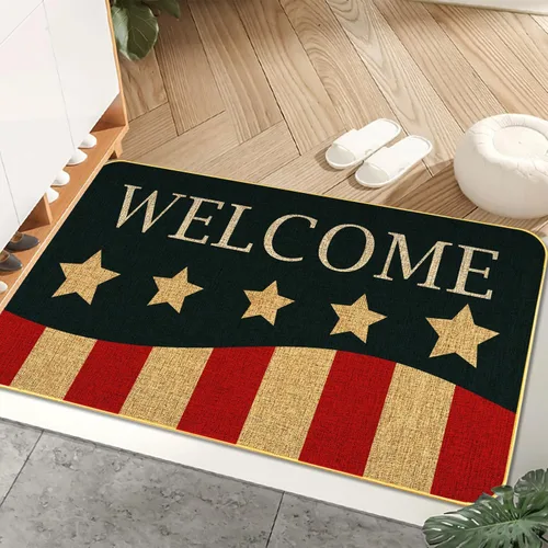 Vista 8 de AUSTAB Alfombrillas Divertidas de Bienvenida Regresa con una Orden Judicial Alfombrilla de Zapatos para Entrada Interior y Exterior Alfombrillas