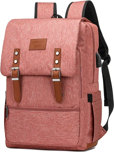 Vista 8 de HFSX Mochila vintage antirrobo, mochila para computadora portátil para hombres y mujeres, mochila de viaje de negocios, mochila universitaria