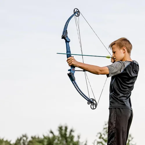 Vista 4 de Genesis Original Compound Bow & Arrow Kit - Adjustable Compound Bow for All Skill Levels Púrpura