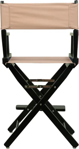 Vista 5 de Casual Home - Silla de director de 24.0 in, marco negro, con lona bronceada, altura de mostrador