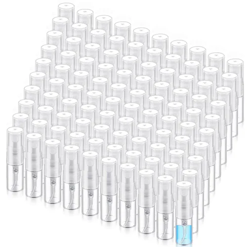 Vista 32 de Zhehao 1 mini botellas de spray de 0.2 fl oz de vidrio transparente para perfume, atomizador de perfume de niebla fina, portátil, recipientes vacíos