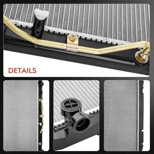 Vista 5 de Radiador de aluminio para automóvil, radiadores de rendimiento de motor de repuesto automotriz, radiador de transmisión para Accord 2.4L GAS