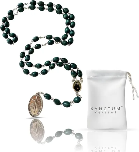 Vista 8 de SANCTUM VERITAS Saint Faustina Kowalska True Relic Chaplet Apostle Divine of Mercy Miraculous Medal Jesus I Trust in You Chaplet Three O' Clock