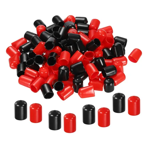 Vista 14 de MECCANIXITY 50 unids tapas de goma Surtido de 0.079 in PVC vinilo tornillo rosca protector para tornillo tornillo negro rojo