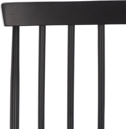 Vista 4 de Safavieh Home Collection May Farmhouse - Taburete de madera maciza con husillo negro de 25 pulgadas