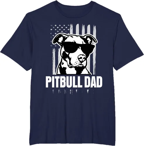 Vista 34 de Pitbull Dad - Camiseta para hombre con orgullo American Pit Bull Dog, Negro, S