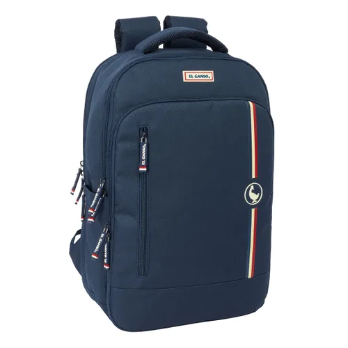 Vista 2 de Mochila para Portátil y Tablet con Salida USB El Ganso Eclipse Azul marino