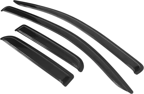 Vista 9 de IKON MOTORSPORTS - Visera de ventana compatible con Toyota Tundra de doble cabina 2007-2021, estilo delgado, acrílico, tintado, humo, lluvia