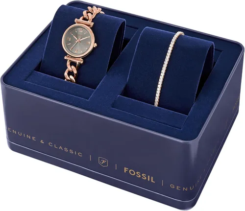 Vista 5 de Fossil Carlie - Reloj de cuarzo de acero inoxidable de tres manecillas para mujer