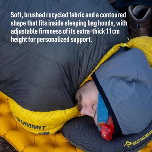 Vista 4 de Sea to Summit Aeros - Almohada inflable ultraligera para acampar y viajar, grande, color aguamarina