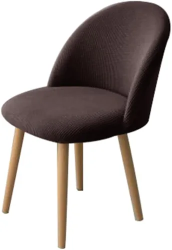Vista 19 de XMNTG Juego de 4 fundas elásticas de jacquard gris para silla de comedor, con respaldo curvado, fundas para silla de acento modernas de mediados
