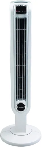 Vista 2 de Lasko Ventilador de torre de oscilación programable de 36" de 3 velocidades con control remoto, blanco (paquete de 4)