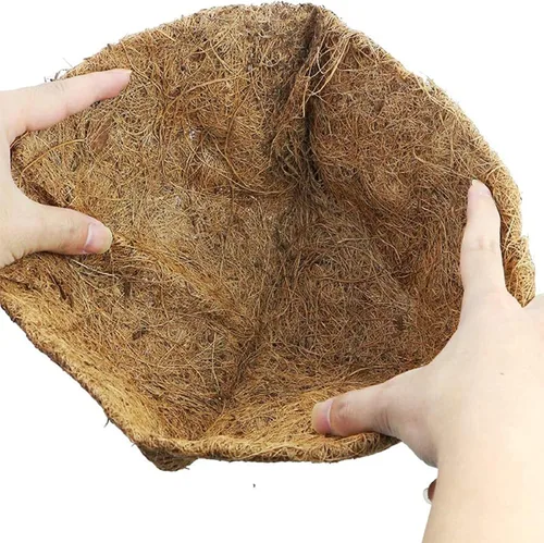 Vista 2 de ASkinds 3 piezas redondas de repuesto para cesta colgante de coco, cesta de fibra de coco para jardín, maceta de flores (14 pulgadas)