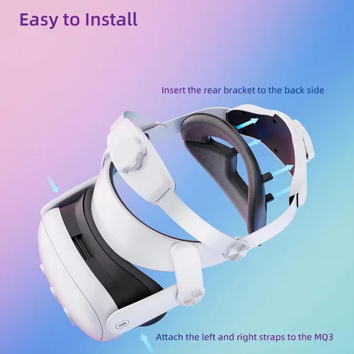 Vista 8 de Premium IGRL Head Strap Compatible with Meta Quest 3 Accessories, Pressure-Free Adjustable Elite Strap to Enhance Comfort & Gaming Immersion for