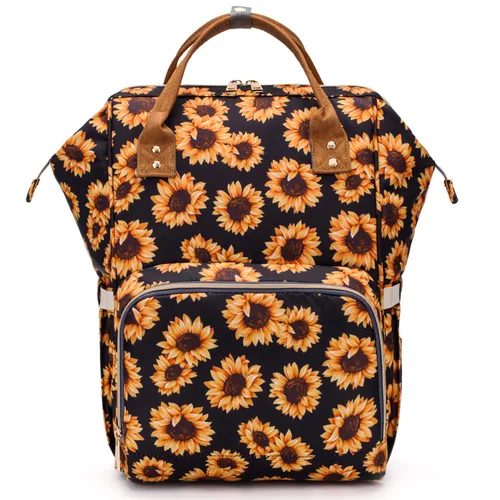 Vista 8 de Mochila para pañales de cactus, bolsa de pañales de viaje impermeable para el cuidado del bebé