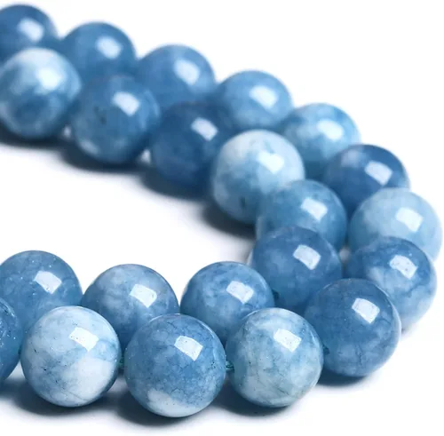 Vista 110 de 4MM 86 piezas Cuentas sueltas de piedra natural de amazonita calcedonia para hacer joyería DIY Pulsera Collar 1 hebra