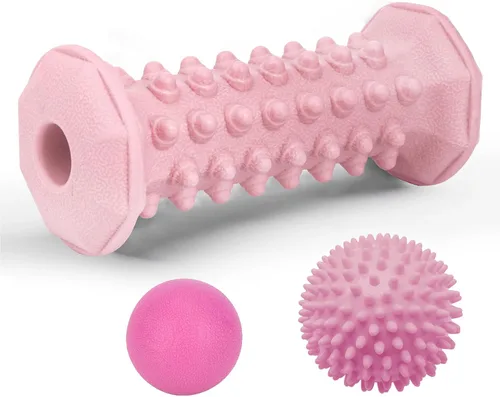 Vista 11 de Alivio de la fascitis plantar, masajeador de rodillos de pies, bola de lacrosse de masaje, juego de terapia de bola puntiaguda para aliviar