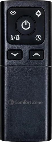 Vista 5 de Comfort Zone Calentador digital de escritorio, 1500 W/1000 W, modo ECO, termostato, control remoto, temporizador de 12 horas, protección contra